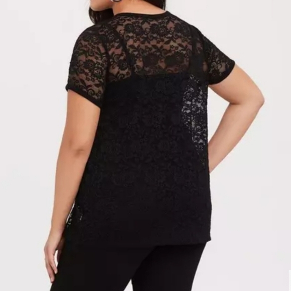 Torrid Size 0 Black Lace Blouse - Picture 7 of 7